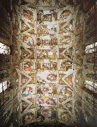 plfond of the Sixtijnse chapel Rome Vatican Michelangelo Buonarroti
